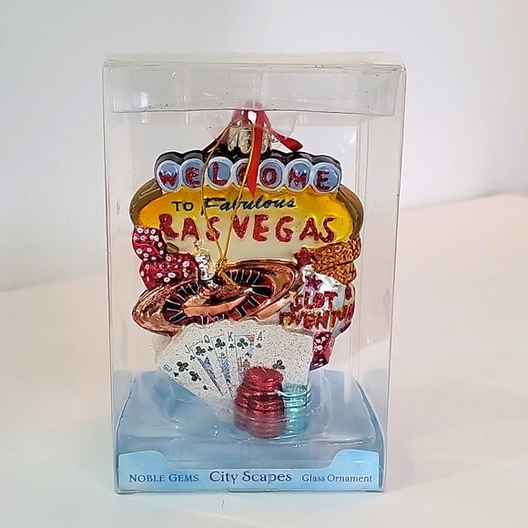 Kurt Adler "Las Vegas Nevada" Christmas  / Holiday Glass Ornament - Picture 2 of 7